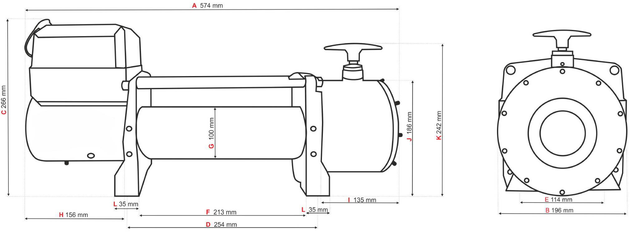 АВТОМОБИЛНА ЕЛЕКТРИЧЕСКА ЛЕБЕДКА 24V 12 000 LB 5443 КГ 31 МЕТРА СЕРИЯ М-SPECIAL