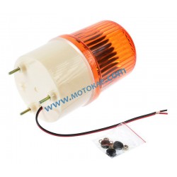 СИГНАЛНА РОТАЦИОННА ЛАМПА/БУРКАН LED 12 VDC 3W ЖЪЛТА/ОРАНЖЕВА
