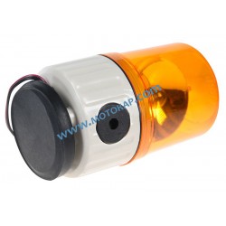 СИГНАЛНА РОТАЦИОННА ЛАМПА/БУРКАН LED 12 VDC 5W ЖЪЛТА/ОРАНЖЕВА С МАГНИТ